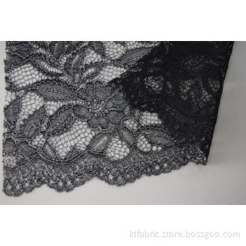 100% Polyester Cord Lace Stoff mit Glitzer